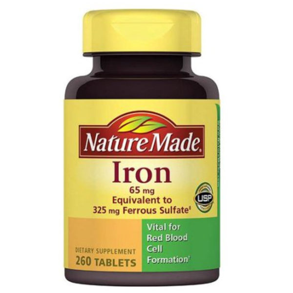 Nature Made Iron Dietary Supplement Tablets, 65mg, 260 count