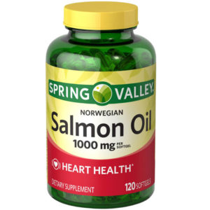 Spring Valley Norwegian Salmon Oil Dietary Supplement Softgels, 1000 mg, 120 count