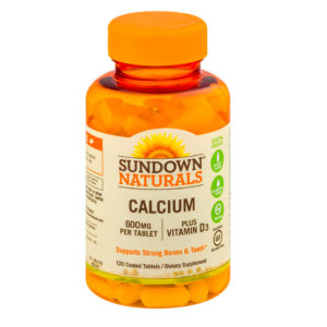 Sundown Naturals Calcium 600mg Dietary Supplement Coated Tablets - 120 CT